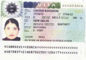 visa scanned(sonia devi)  uk tv